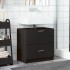 Armario de lavabo madera de ingeniería negro 59x37x59