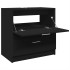 Armario de lavabo madera de ingeniería negro 59x37x59