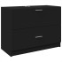 Armario de lavabo madera de ingeniería negro 78x37x59
