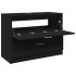 Armario de lavabo madera de ingeniería negro 78x37x59