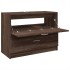 Armario de lavabo madera de ingeniería marrón roble 78x37x59