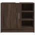 Armario de lavabo madera ingeniería marrón roble 63x29x55