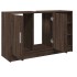 Mueble de lavabo madera de ingeniería roble marrón 90x29x55