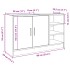 Mueble de lavabo madera de ingeniería roble marrón 90x29x55