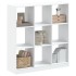 Estantería de madera de ingeniería blanca 102x32x108