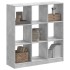 Estantería de madera de ingeniería gris hormigón 102x32x108