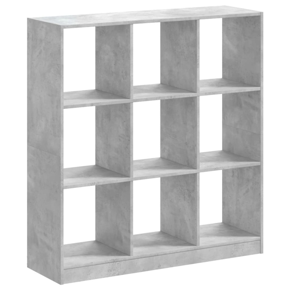 Estantería de madera de ingeniería gris hormigón 102x32x108