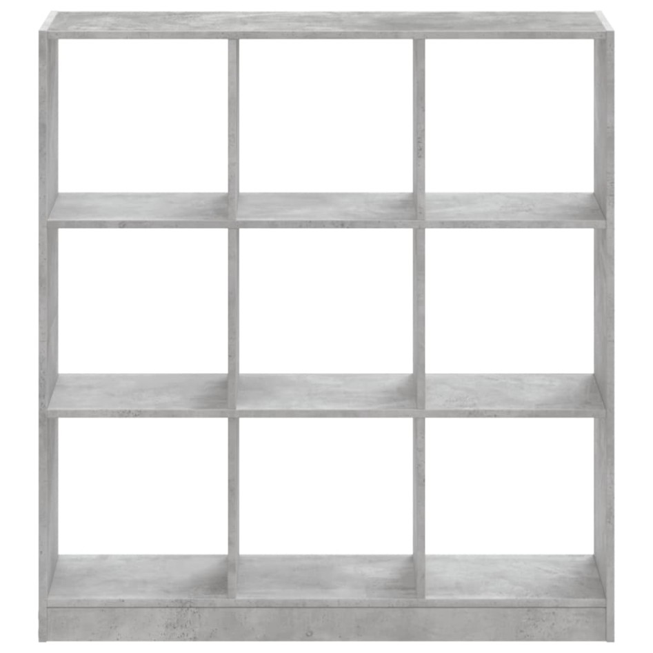 Estantería de madera de ingeniería gris hormigón 102x32x108