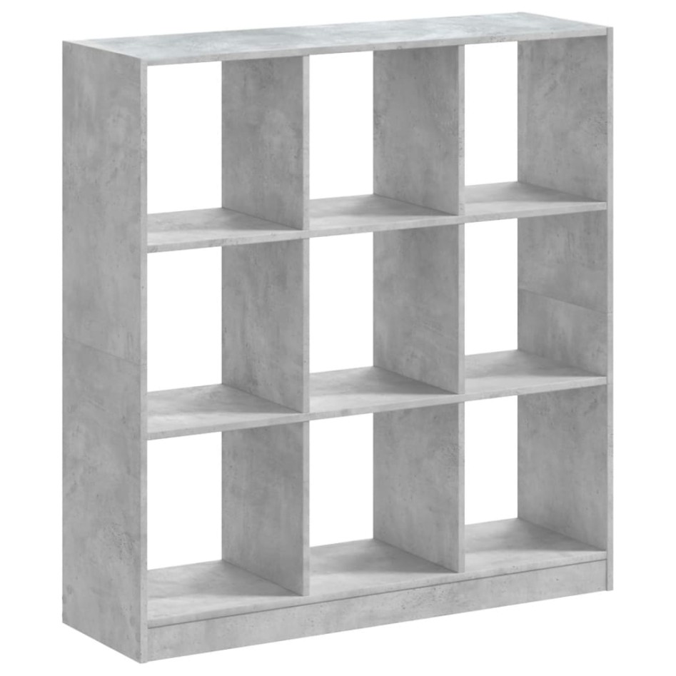Estantería de madera de ingeniería gris hormigón 102x32x108