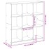 Estantería de madera de ingeniería gris hormigón 102x32x108