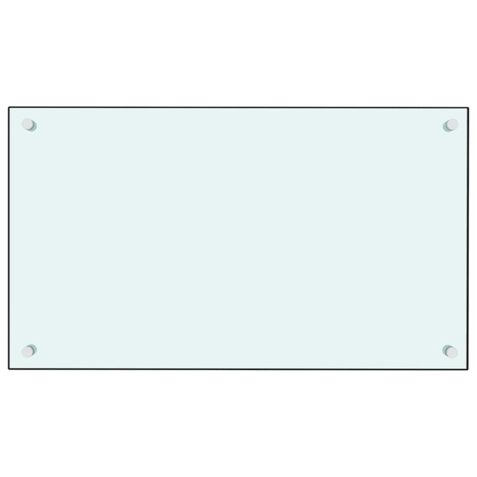 Salpicaderos de cocina 2 uds vidrio templado blanco 70x40