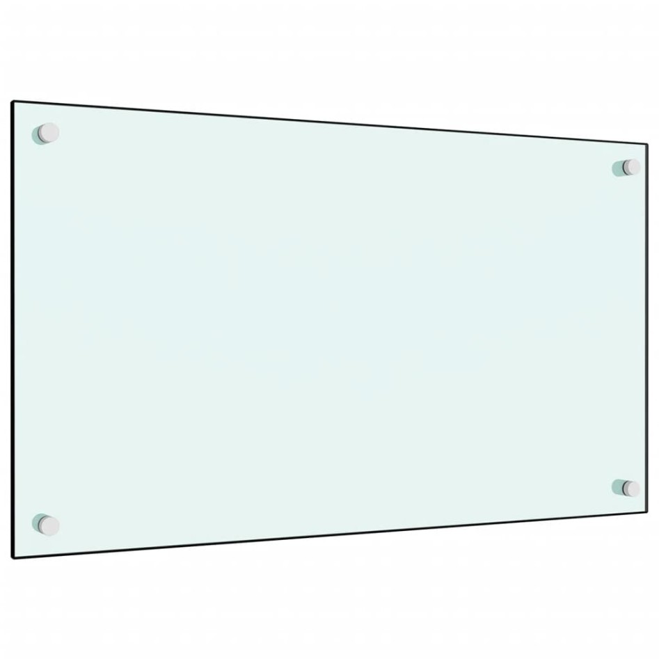 Salpicaderos de cocina 2 uds vidrio templado blanco 70x40