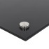 Salpicaderos de cocina 2 uds vidrio templado negro 70x60