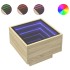 Mesa auxiliar con LED madera ingeniería roble Sonoma