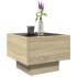 Mesa auxiliar con LED madera ingeniería roble Sonoma