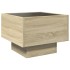Mesa auxiliar con LED madera ingeniería roble Sonoma