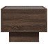 Mesa auxiliar con LED madera ingeniería marrón roble