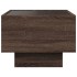 Mesa auxiliar con LED madera ingeniería marrón roble