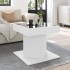 Mesa de centro con luz LED madera ingeniería blanca 50x50x45