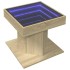 Mesa de centro y LED madera ingeniería roble Sonoma 50x50x45