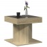 Mesa de centro y LED madera ingeniería roble Sonoma 50x50x45