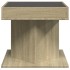 Mesa de centro y LED madera ingeniería roble Sonoma 50x50x45