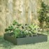 Arriate de acero verde oliva 100x100x33,5