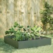 Arriate de acero verde oliva 100x100x33,5 cm