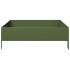 Arriate de acero verde oliva 100x100x33,5
