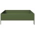 Arriate de acero verde oliva 100x100x33,5