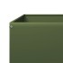 Arriate de acero verde oliva 100x100x33,5