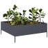 Arriate de acero gris antracita 100x100x25