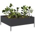 Arriate de acero negro 100x100x25