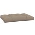 Cojín de asiento de jardín de tela gris taupe 120x80x12