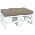 Cojín de asiento de jardín de tela gris taupe 120x80x12