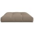 Cojín de asiento de jardín de tela gris taupe 120x80x12