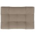 Cojín de asiento de jardín de tela gris taupe 120x80x12