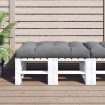 Cojín para sofá de palets de tela gris 120x80x12 cm