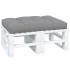 Cojín para sofá de palets de tela gris 120x80x12
