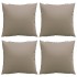 Cojines de sofá 4 unidades tela gris taupé 60x60