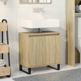 Armario de baño madera de ingeniería roble Sonoma 58x33x60
