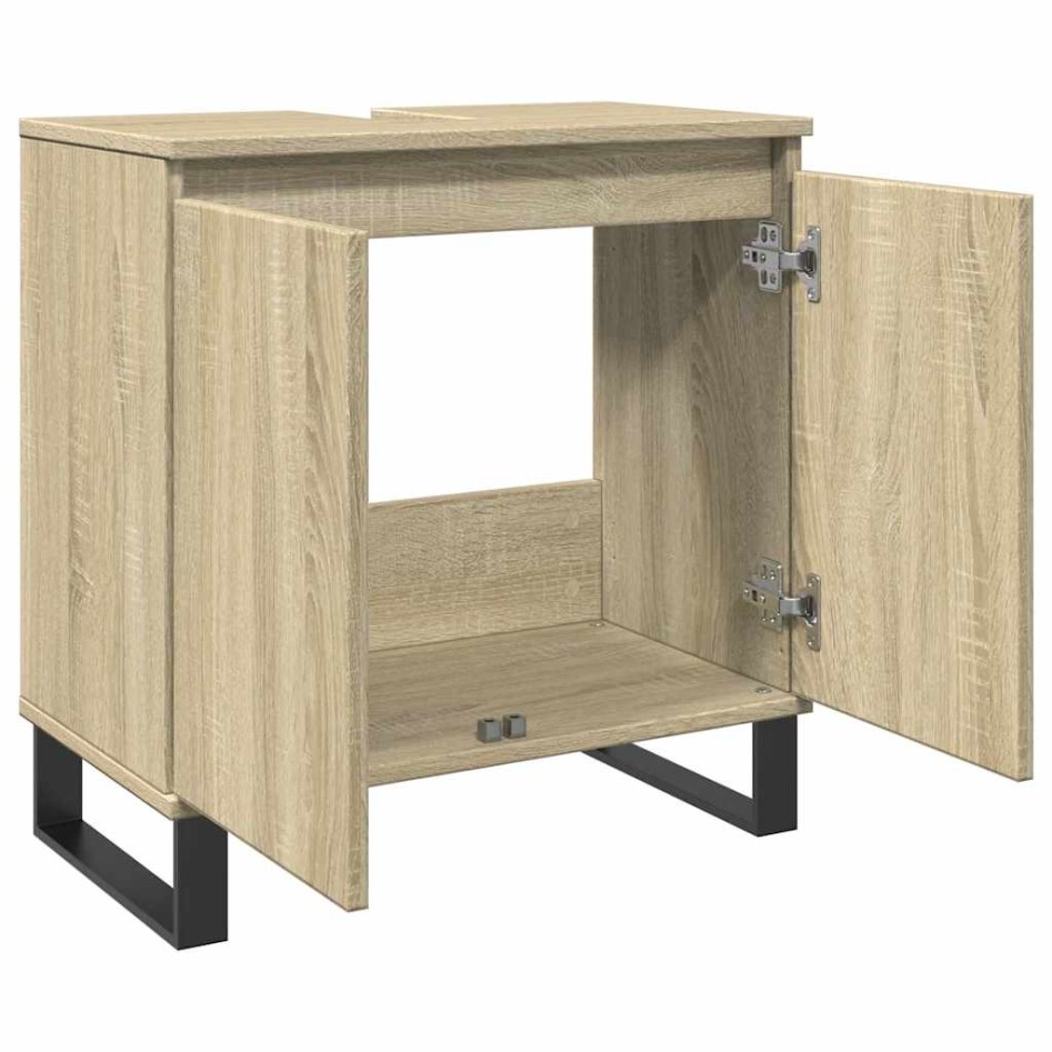 Armario de baño madera de ingeniería roble Sonoma 58x33x60