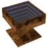 Mesa de centro y LED madera ingeniería roble ahumado