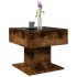 Mesa de centro y LED madera ingeniería roble ahumado