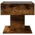 Mesa de centro y LED madera ingeniería roble ahumado