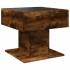 Mesa de centro y LED madera ingeniería roble ahumado