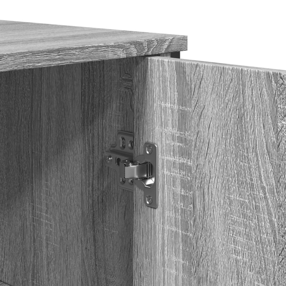 Aparador madera de ingeniería gris Sonoma 78x35,5x74,5