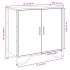 Aparador madera de ingeniería roble Sonoma 78x35,5x74,5