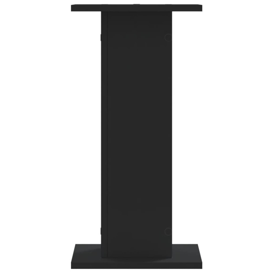 Soportes de plantas 2 uds madera ingeniería negro 30x30x60