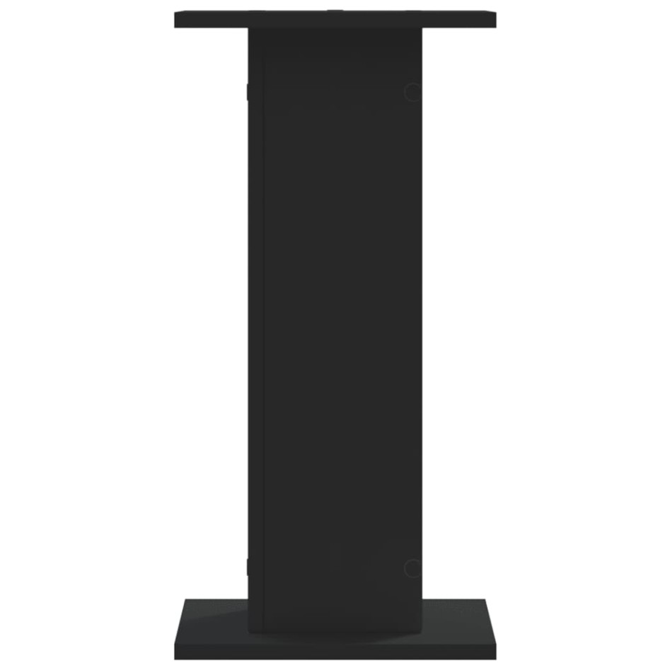 Soportes de plantas 2 uds madera ingeniería negro 30x30x60